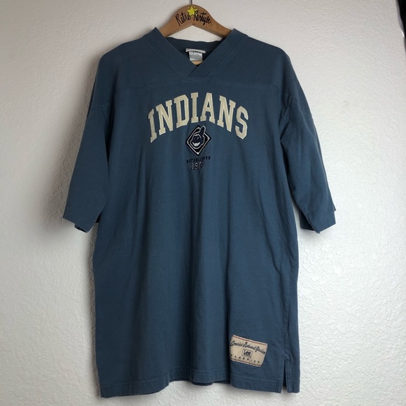 ๐ Cleveland Indians ๐ Lee Sport Baseball Tee - Picture 3 of 7